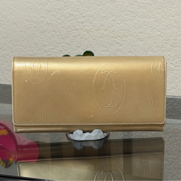Cartier Handbags - Cartier Gold Birthday Wallet